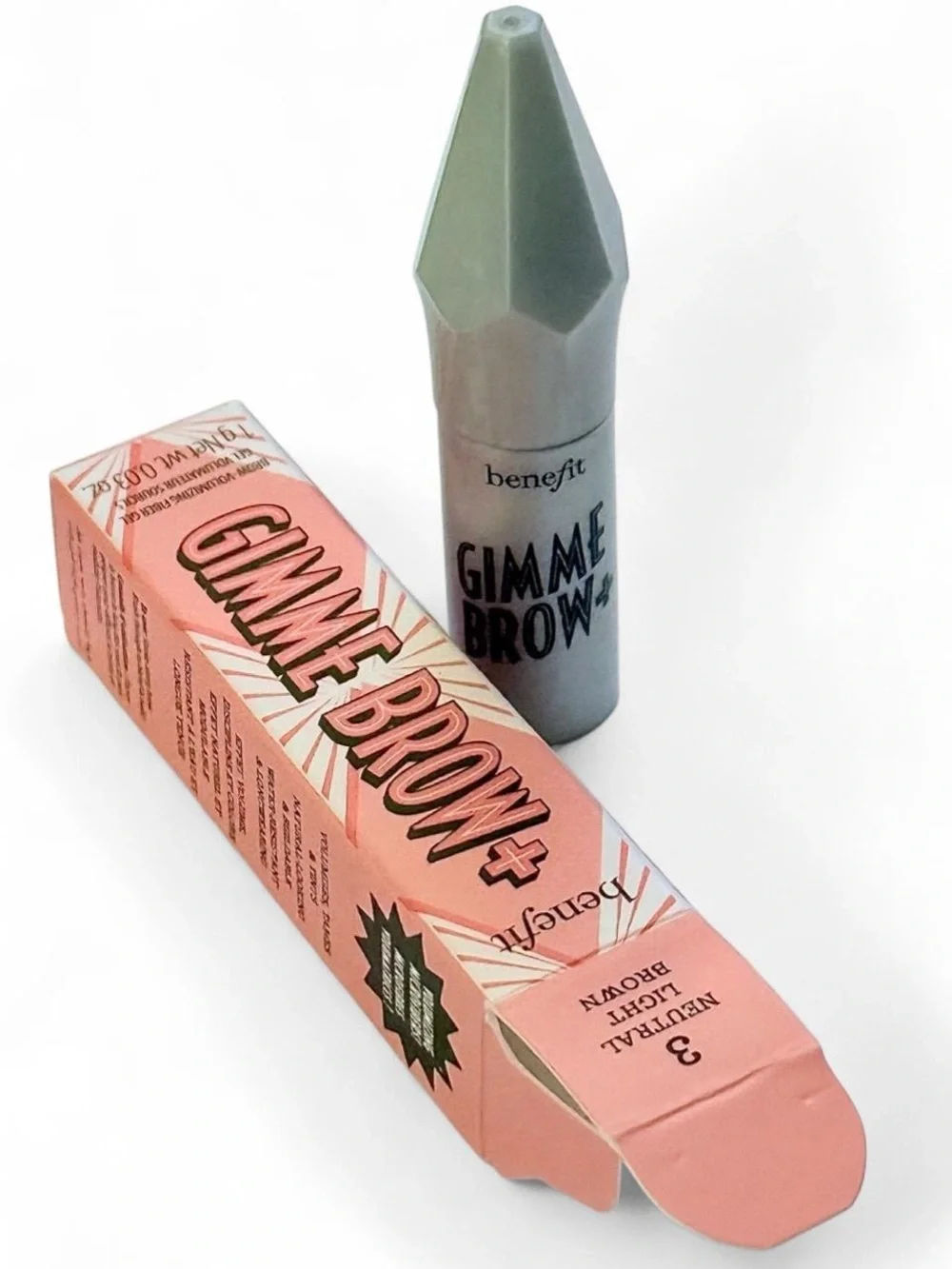 NIB- 0.03 oz. Benefit Gimme Brow+ Volumizing Fiber Gel - Neutral Light Brown (3)